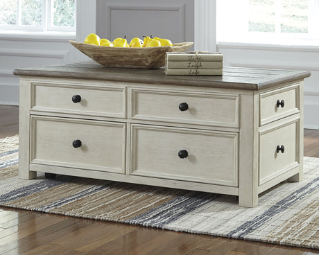 Furniture City Houma - Ashley Furniture - Bolanburg Coffee Table with Lift Top - Lift Top Cocktail Table / Two-tone - T637-20