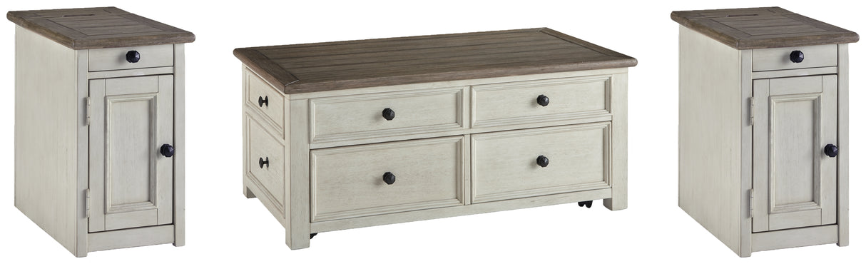 Furniture City Houma - Ashley Furniture - Bolanburg Coffee Table and 2 Chairside End Tables - Coffee Table and 2 Chairside End Tables - T637T2