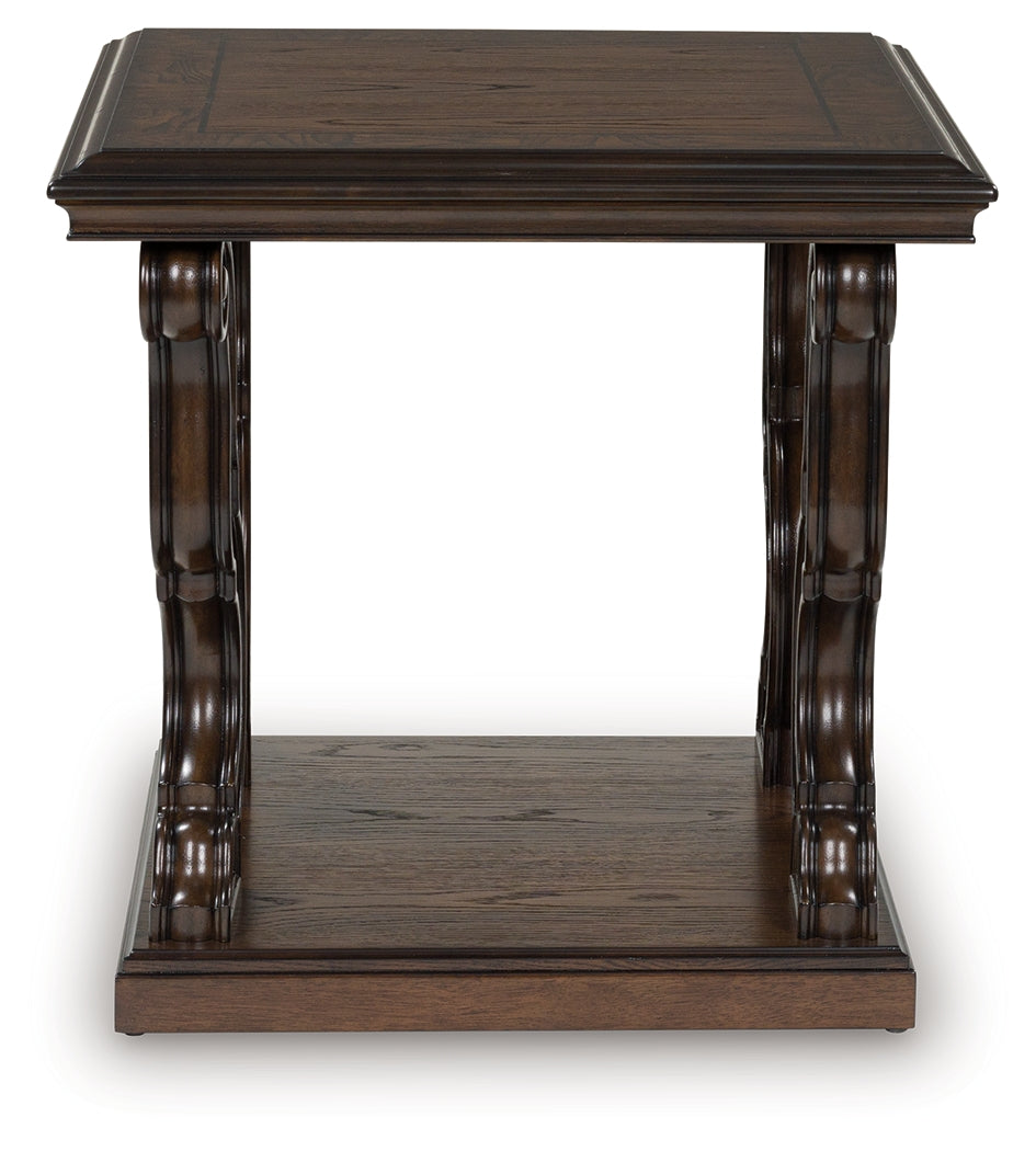 Furniture City Houma - Ashley Furniture - Maylee End Table - Square End Table / Dark Brown - T647-2