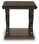 Furniture City Houma - Ashley Furniture - Maylee End Table - Square End Table / Dark Brown - T647-2