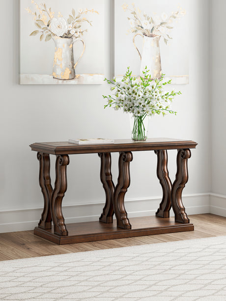 Furniture City Houma - Ashley Furniture - Maylee Sofa Table - Sofa Table / Dark Brown - T647-4