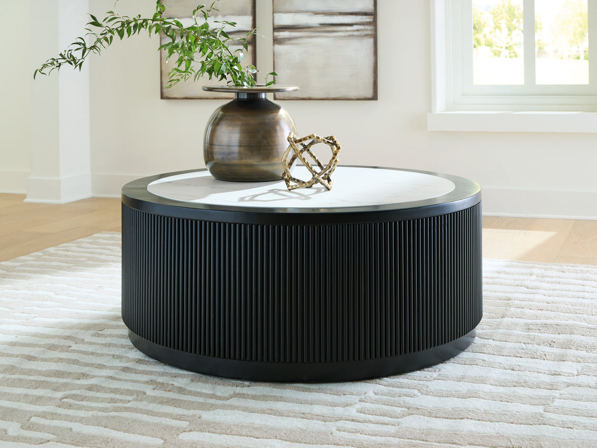 Furniture City Houma - Ashley Furniture - Grayman Coffee Table - Round Cocktail Table - T650-8
