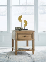 Furniture City Houma - Ashley Furniture - Sharlance End Table - Rectangular End Table / Light Brown - T655-3