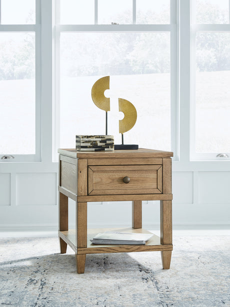 Furniture City Houma - Ashley Furniture - Sharlance End Table - Rectangular End Table / Light Brown - T655-3