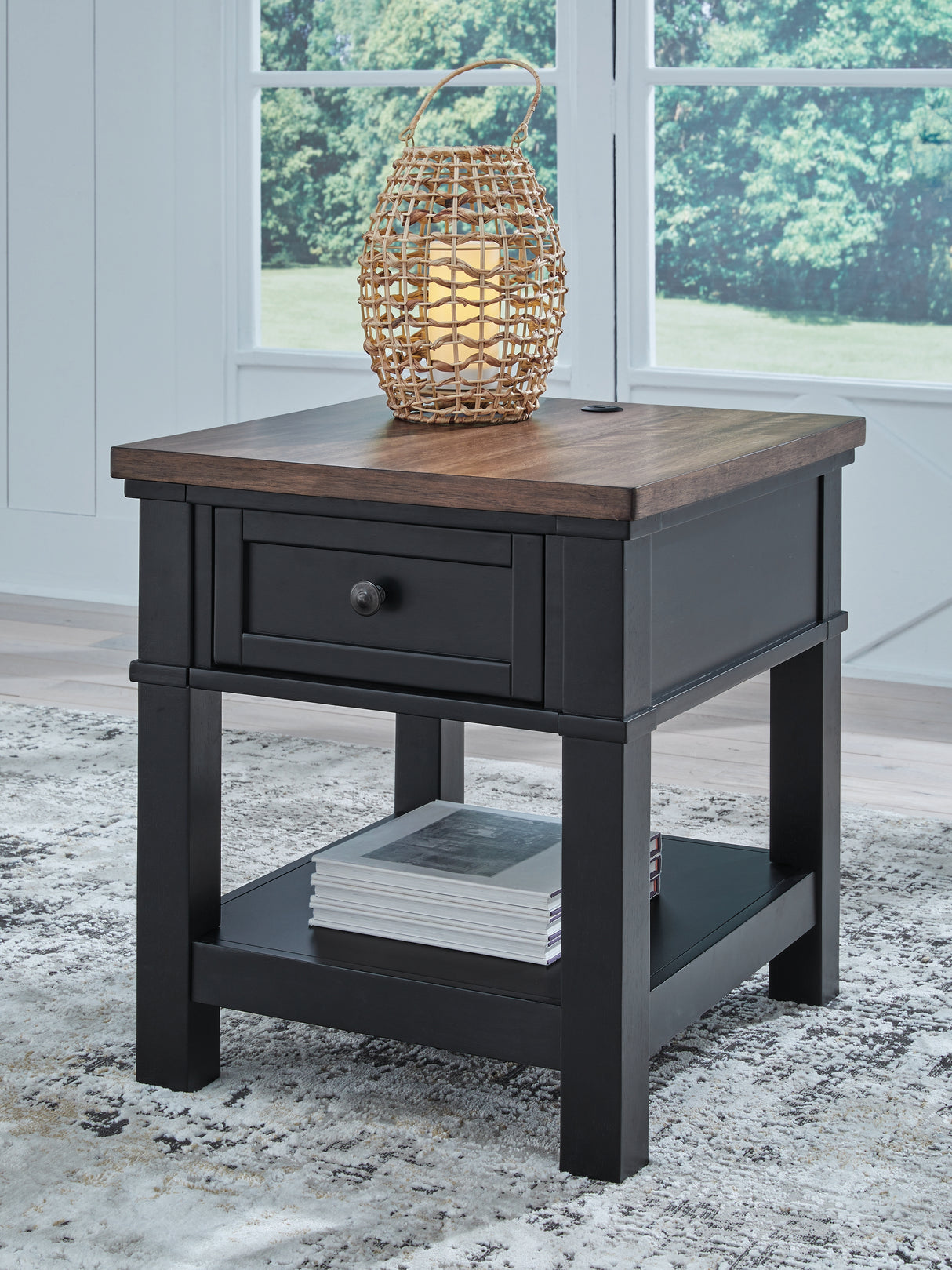 Furniture City Houma - Ashley Furniture - Wildenauer End Table - Rectangular End Table / Brown/Black - T664-3