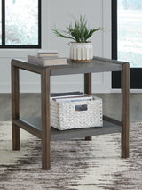 Furniture City Houma - Ashley Furniture - Kallenny End Table - Rectangular End Table / Brown/Gray - T669-3