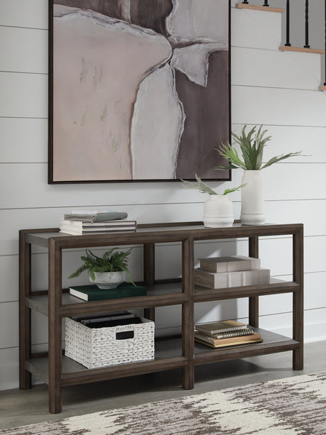 Furniture City Houma - Ashley Furniture - Kallenny Sofa Table - Sofa Table / Brown/Gray - T669-4