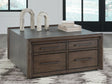 Furniture City Houma - Ashley Furniture - Kallenny Coffee Table - Square Cocktail Table / Brown/Gray - T669-8