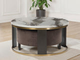 Furniture City Houma - Ashley Furniture - Jazmore Nesting Coffee Table (Set of 2) - Nesting Cocktail Tables (Set of 2) / Brown/Brass Finish - T671-22