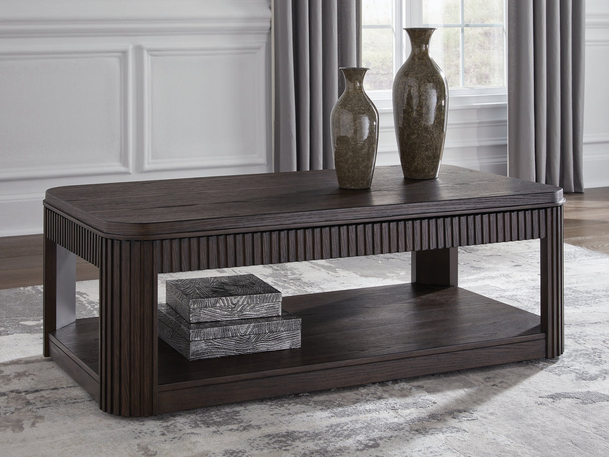 Furniture City Houma - Ashley Furniture - Carlibrie Lift-Top Coffee Table - Lift Top Cocktail Table / Warm Brown - T700-9