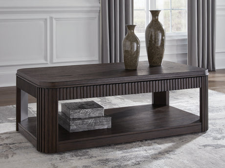 Furniture City Houma - Ashley Furniture - Carlibrie Lift-Top Coffee Table - Lift Top Cocktail Table / Warm Brown - T700-9