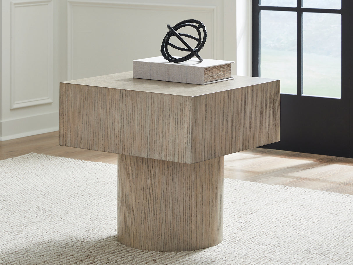 Furniture City Houma - Ashley Furniture - Jorielyn End Table - Square End Table / Light Grayish Brown - T712-2
