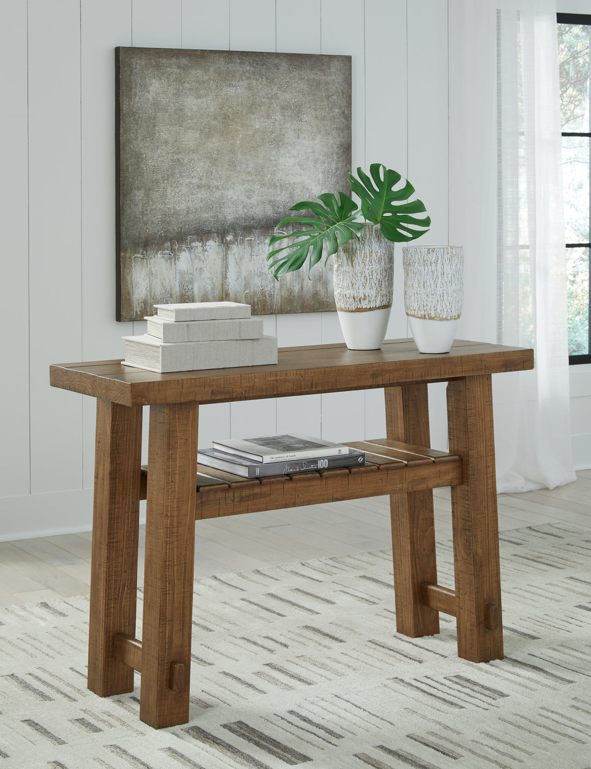 Furniture City Houma - Ashley Furniture - Mackifeld Sofa Table - Sofa Table / Warm Brown - T724-4