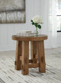 Furniture City Houma - Ashley Furniture - Mackifeld End Table - Round End Table / Warm Brown - T724-6