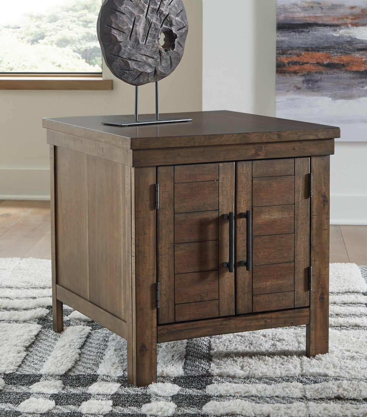 Furniture City Houma - Ashley Furniture - Moriville End Table - Rectangular End Table / Grayish Brown - T731-3