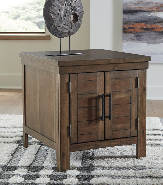 Furniture City Houma - Ashley Furniture - Moriville End Table - Rectangular End Table / Grayish Brown - T731-3