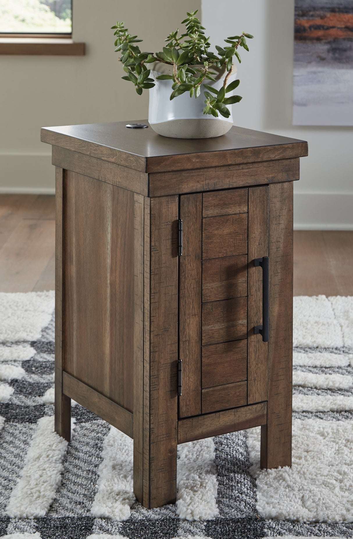 Furniture City Houma - Ashley Furniture - Moriville Chairside End Table - Chair Side End Table / Grayish Brown - T731-7