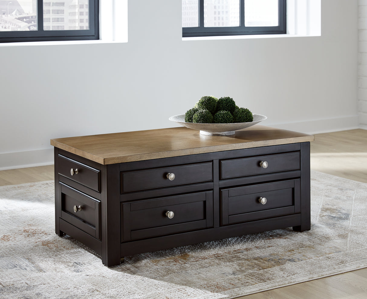 Furniture City Houma - Ashley Furniture - Drazmine Lift-Top Coffee Table - Lift Top Cocktail Table / Brown - T734-20