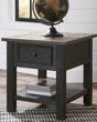 Furniture City Houma - Ashley Furniture - Tyler Creek End Table - Rectangular End Table / Grayish Brown/Black - T736-3