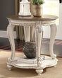 Furniture City Houma - Ashley Furniture - Realyn End Table - Round End Table / White/Brown - T743-6
