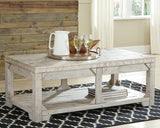 Furniture City Houma - Ashley Furniture - Fregine Coffee Table with Lift Top - Lift Top Cocktail Table / Whitewash - T755-9