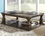 Furniture City Houma - Ashley Furniture - Johnelle Coffee Table - Rectangular Cocktail Table / Gray - T776-1