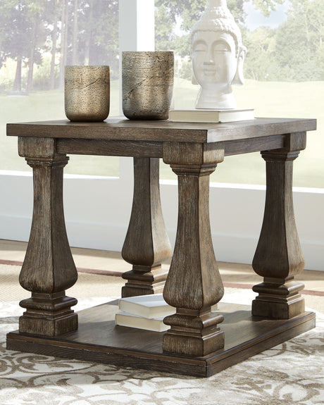 Furniture City Houma - Ashley Furniture - Johnelle End Table - Rectangular End Table / Gray - T776-3