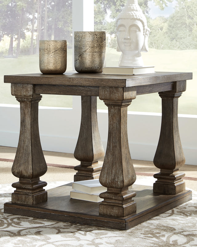 Furniture City Houma - Ashley Furniture - Johnelle End Table - Rectangular End Table / Gray - T776-3