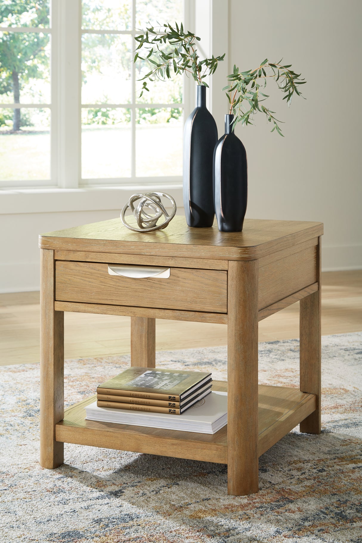 Furniture City Houma - Ashley Furniture - Rencott End Table - Rectangular End Table / Light Brown - T781-3
