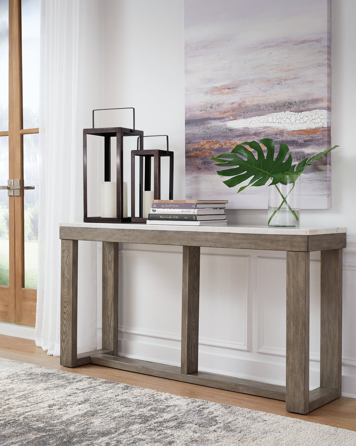 Furniture City Houma - Ashley Furniture - Loyaska Sofa Table - Sofa Table / Brown/Ivory - T789-4