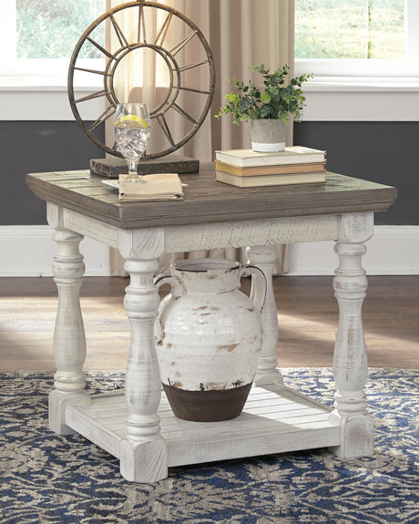 Furniture City Houma - Ashley Furniture - Havalance End Table - Rectangular End Table / Gray/White - T814-3