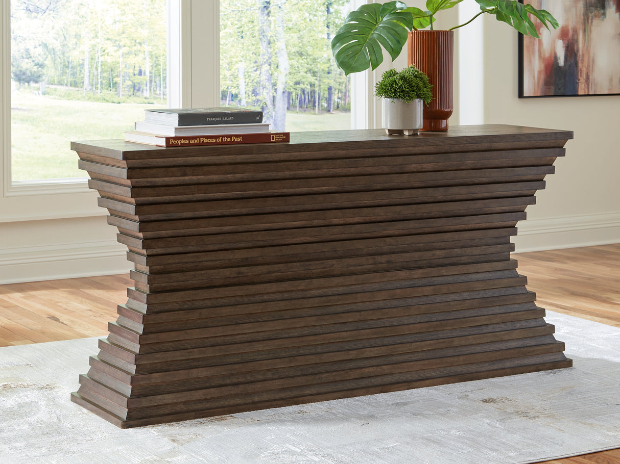 Furniture City Houma - Ashley Furniture - Hannodream Sofa Table - Sofa Table / Warm Brown - T821-4
