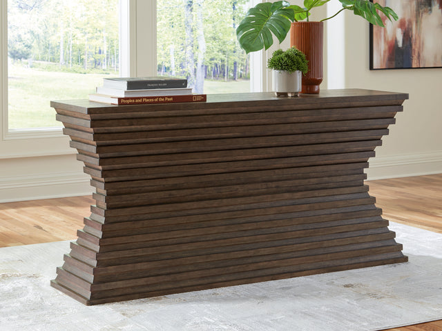 Furniture City Houma - Ashley Furniture - Hannodream Sofa Table - Sofa Table / Warm Brown - T821-4