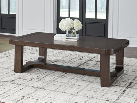 Furniture City Houma - Ashley Furniture - Breckington Coffee Table - Rectangular Cocktail Table / Dark Brown - T856-1