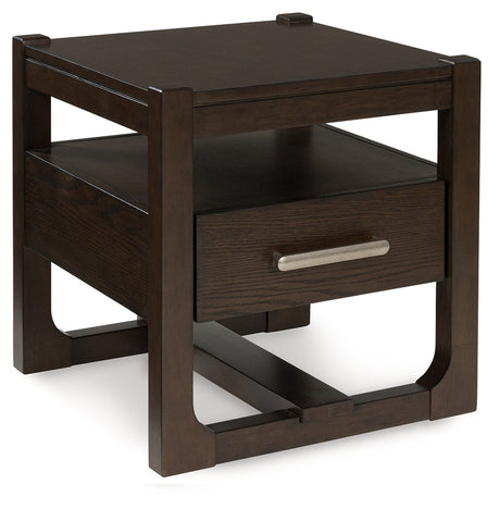 Furniture City Houma - Ashley Furniture - Breckington End Table - Rectangular End Table / Dark Brown - T656-3