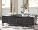 Furniture City Houma - Ashley Furniture - Todoe Coffee Table with Lift Top - Lift Top Cocktail Table / Dark Gray - T901-9
