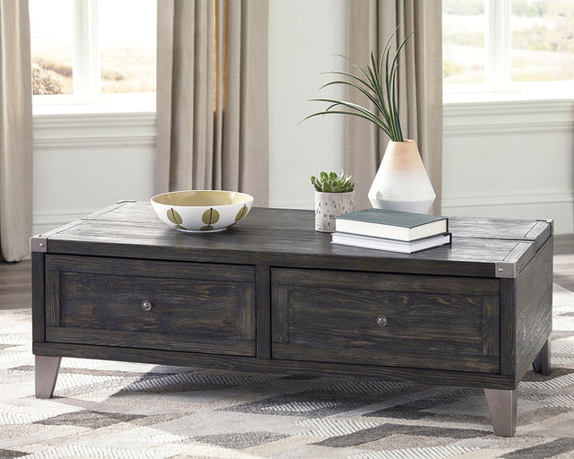 Furniture City Houma - Ashley Furniture - Todoe Coffee Table with Lift Top - Lift Top Cocktail Table / Dark Gray - T901-9