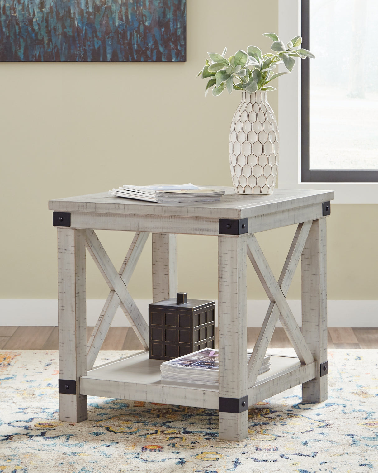 Furniture City Houma - Ashley Furniture - Carynhurst End Table - Rectangular End Table / Whitewash - T929-3