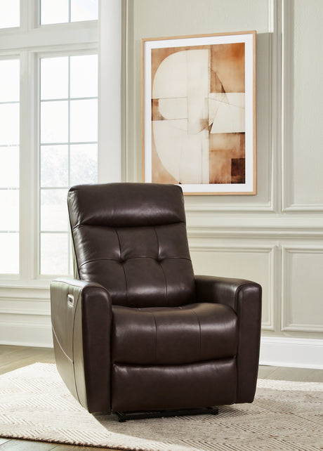 Furniture City Houma - Ashley Furniture - Pisgham Power Recliner - PWR Recliner/ADJ Headrest / Chocolate - U1050013