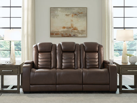Furniture City Houma - Ashley Furniture - High Impact Power Reclining Sofa - PWR REC Sofa with ADJ Headrest / Tobacco - U1060115