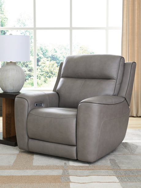 Furniture City Houma - Ashley Furniture - 5Z-Comfort Power Recliner - PWR Recliner/ADJ Headrest / Onyx - PCU1090213
