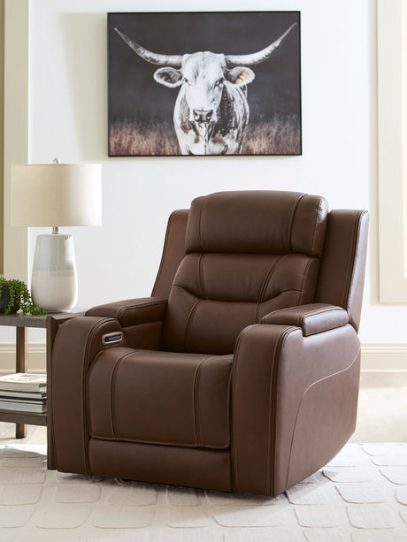 Furniture City Houma - Ashley Furniture - Knightington Living Room - Power Recliner w/Audio Seating / Brown - PCU1160213A