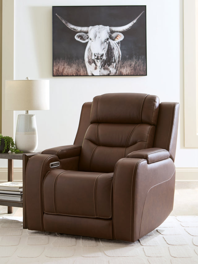 Furniture City Houma - Ashley Furniture - Knightington Living Room - Power Recliner w/Audio Seating / Brown - PCU1160213A
