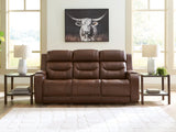 Furniture City Houma - Ashley Furniture - Knightington Living Room - PWR REC Sofa w/Audio Seating / Brown - PCU1160215A
