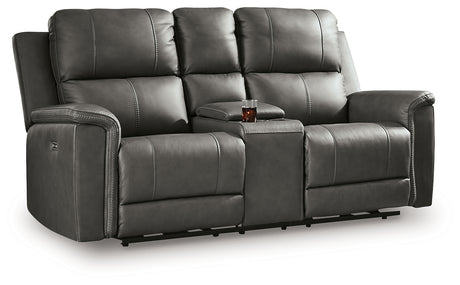 Bleckley Power Reclining Loveseat with Console