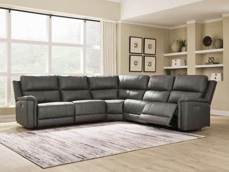 Furniture City Houma - Ashley Furniture - Bleckley 5-Piece Power Reclining Sectional - 5-Piece Power Reclining Sectional / Espresso - PCU12001S4