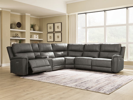 Furniture City Houma - Ashley Furniture - Bleckley 6-Piece Power Reclining Sectional - 6-Piece Power Reclining Sectional / Espresso - PCU12001S5