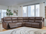 Furniture City Houma - Ashley Furniture - Bleckley Sectional - 5-Piece Power Reclining Sectional / Espresso - PCU12001S4