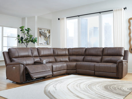 Furniture City Houma - Ashley Furniture - Bleckley Sectional - 6-Piece Power Reclining Sectional / Espresso - PCU12001S5