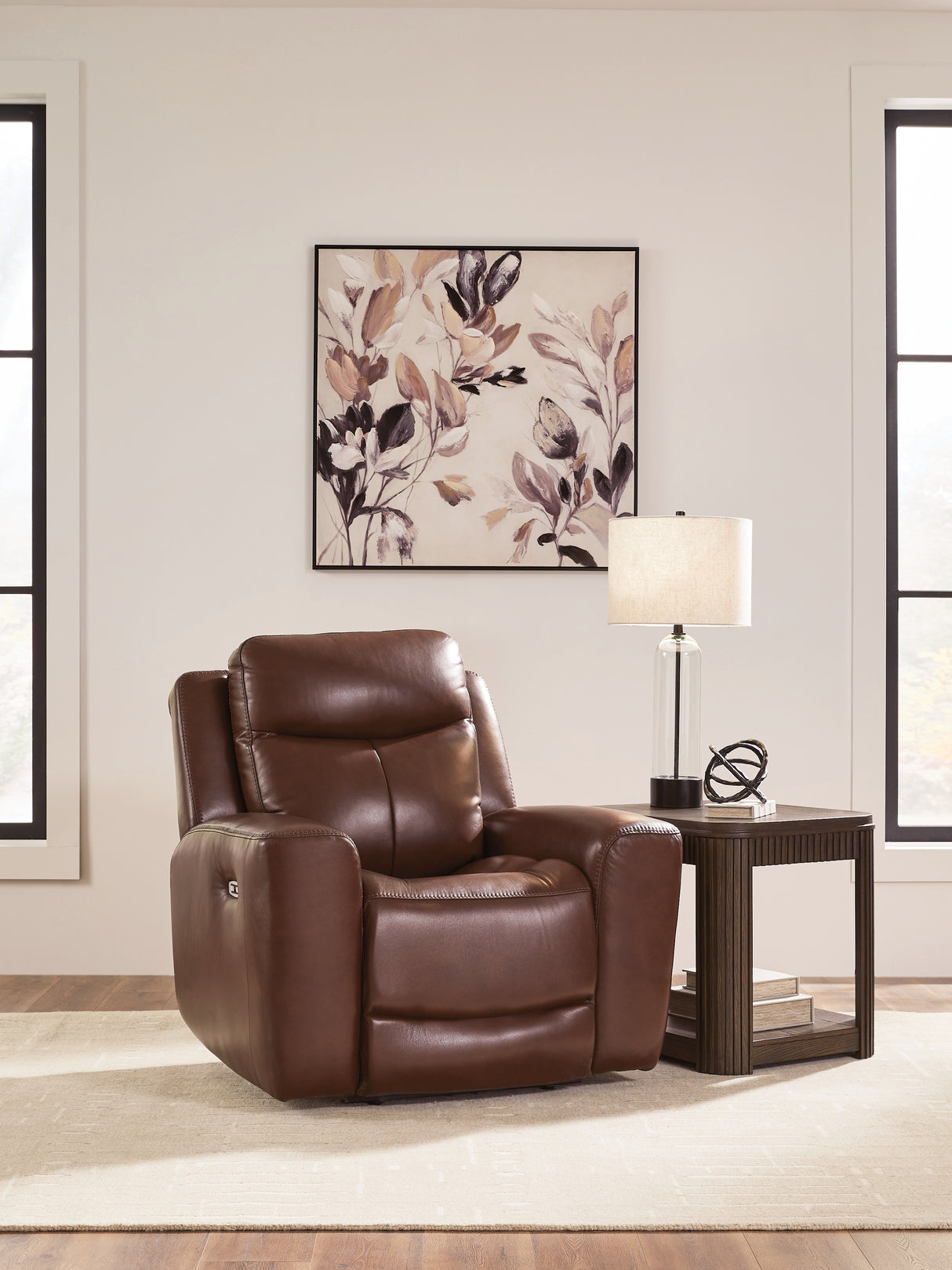 Furniture City Houma - Ashley Furniture - Next Move Living Room - PWR Recliner/ADJ Headrest / Mahogany - PCU1210213